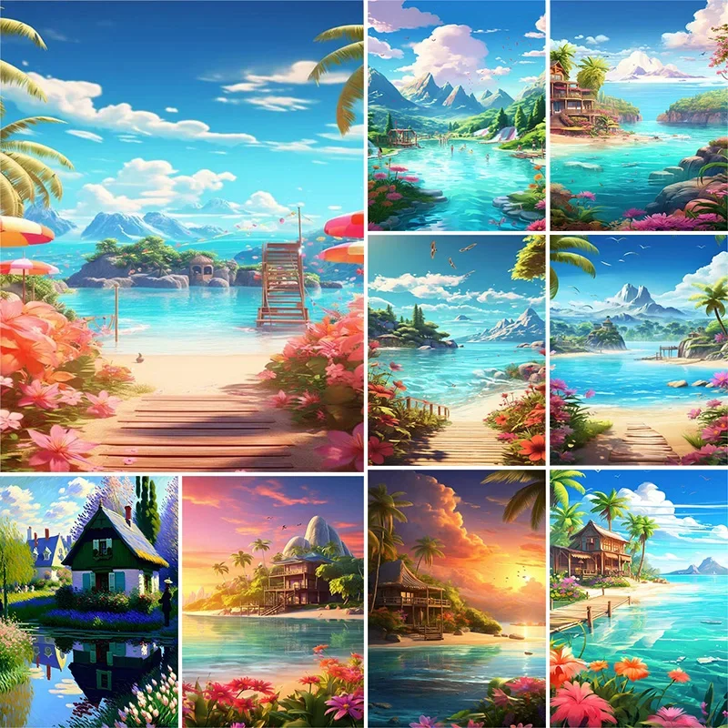 583417 Painting By Numbers Seascape Modular Picture for Living Room Home Decor Acrylic Paint With Number Wall Art Adults Crafts
583417 Painting By Numbers Seascape Modular Picture for Living Room Home Decor Acrylic Paint With Number Wall Art Adults Crafts