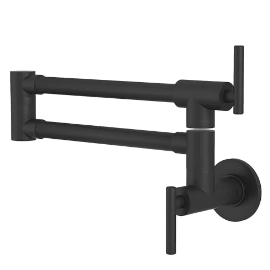 Matte Black Wall Mount Pot Filler Faucet with Folding Over Stove Double Joint Swing Arm for Kitchen Use Adjustable Height and F
Matte Black Wall Mount Pot Filler Faucet with Folding Over Stove Double Joint Swing Arm for Kitchen Use Adjustable Height and F