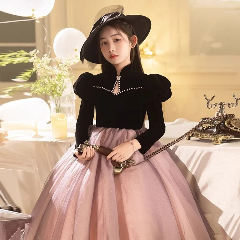 Girls' Long Sleeve Dress2025Spring New Hepburn Style Beautiful Sweet Piano Performance Ten-Year-Old Birthday Party Dress
Girls' Long Sleeve Dress2025Spring New Hepburn Style Beautiful Sweet Piano Performance Ten-Year-Old Birthday Party Dress