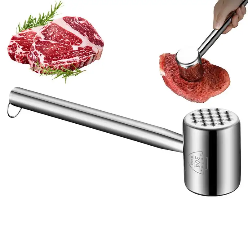 Meat Tenderizer Portable Multi Functional Meat Hammer Stainless Steel Double Sided Washable Steak Hammer Kitchen Gadgets
Meat Tenderizer Portable Multi Functional Meat Hammer Stainless Steel Double Sided Washable Steak Hammer Kitchen Gadgets