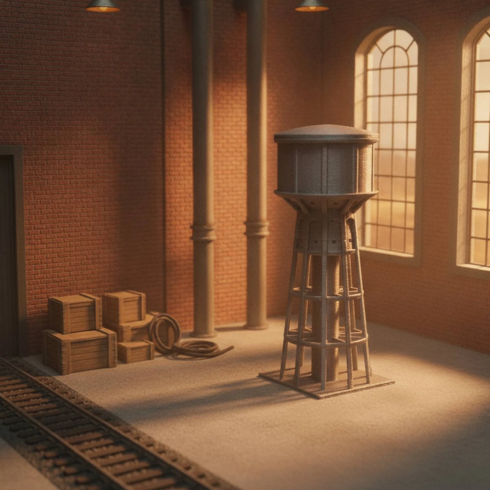N-Scale Water Structure Realistic Tank-Style Water Structure Railway Accessory Compact Model Lightweight for Modelers, Dioramas
N-Scale Water Structure Realistic Tank-Style Water Structure Railway Accessory Compact Model Lightweight for Modelers, Dioramas