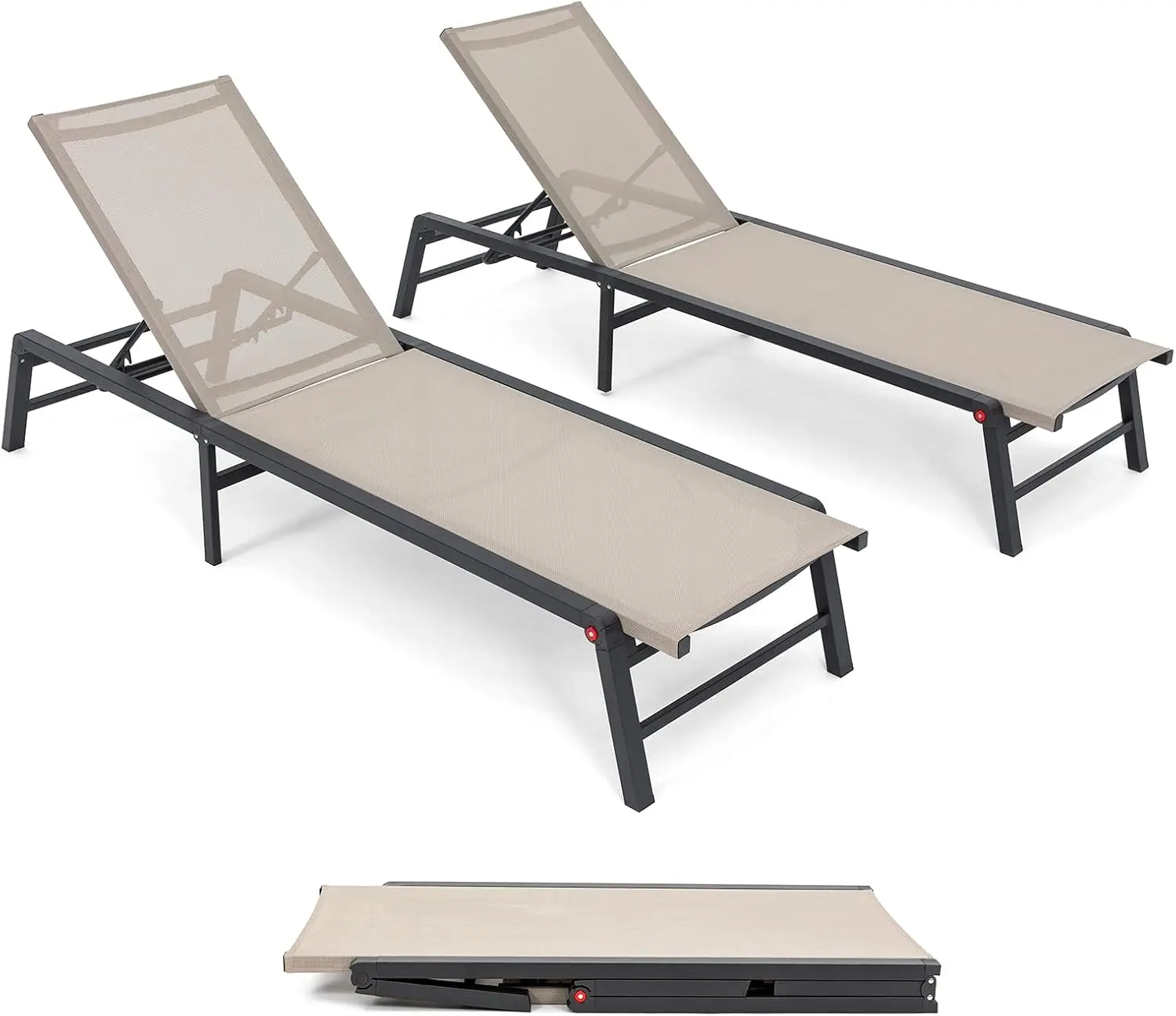 Lounge Outdoor, Aluminum Outdoor Chaise Lounge Set of 2 Assemble-Free, Patio Lounger Poolside Lay Flat Sunbathing Adjustable
Lounge Outdoor, Aluminum Outdoor Chaise Lounge Set of 2 Assemble-Free, Patio Lounger Poolside Lay Flat Sunbathing Adjustable