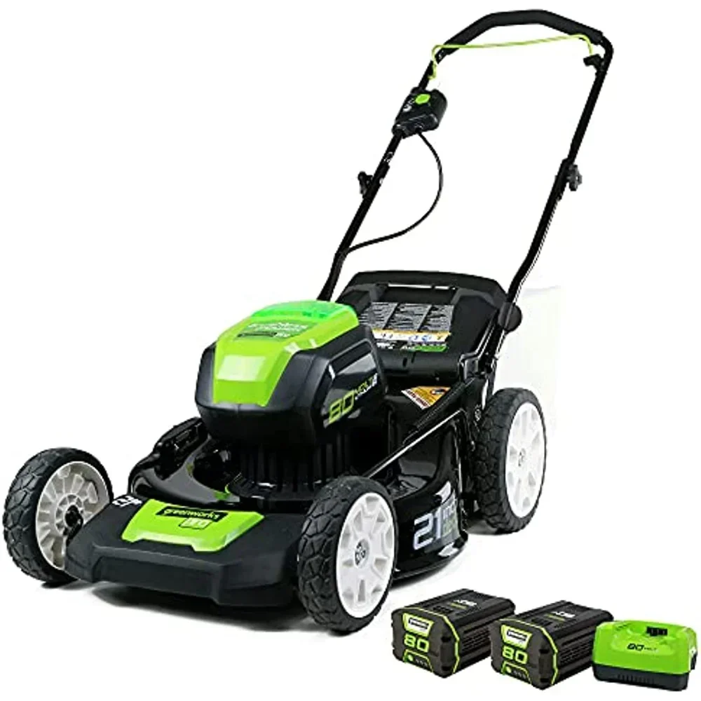 Greenworks Pro 80V 21" Brushless Cordless Lawn Mower, (2) 2.0Ah Batteries and 30 Minute Rapid Charger Included
Greenworks Pro 80V 21" Brushless Cordless Lawn Mower, (2) 2.0Ah Batteries and 30 Minute Rapid Charger Included
