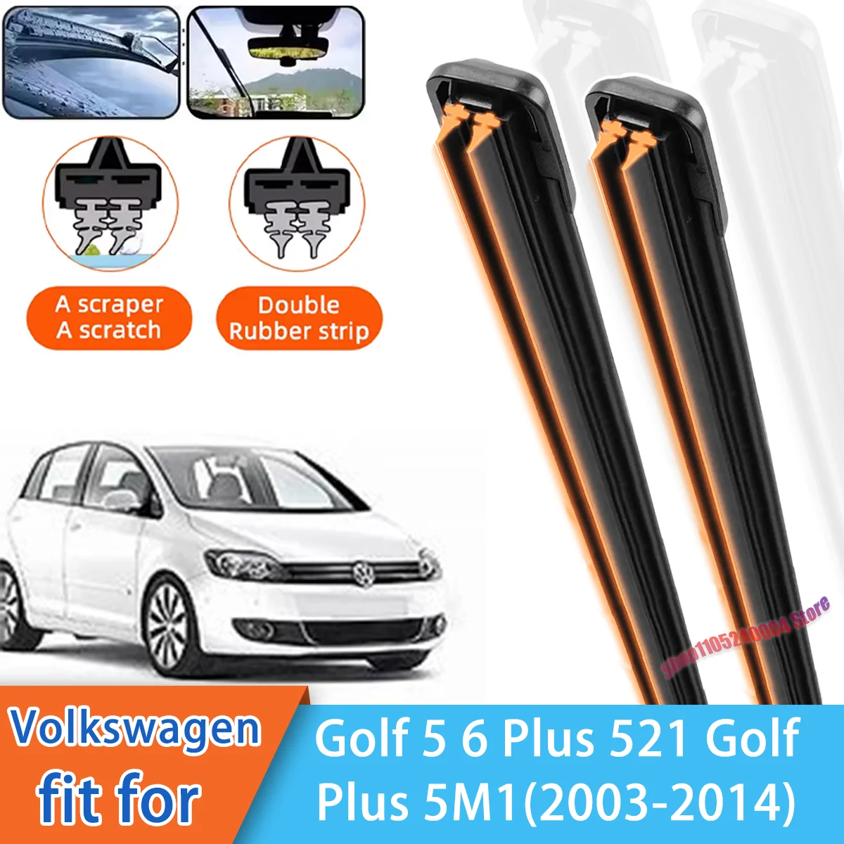 For Volkswagen Golf 5 6 Hatchback Plus 521 For Golf Plus 5M1 Front Windscreen Wipers Double Rubber Car Wiper Blades Accessories
For Volkswagen Golf 5 6 Hatchback Plus 521 For Golf Plus 5M1 Front Windscreen Wipers Double Rubber Car Wiper Blades Accessories