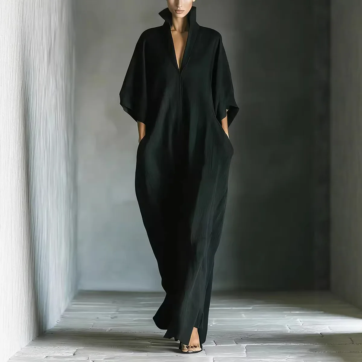 V Neck Maxi Dress Women Spring Summer 3/4 Sleeve Dresses Loose Fit Pullover Boho Chic Outfit Clothes
V Neck Maxi Dress Women Spring Summer 3/4 Sleeve Dresses Loose Fit Pullover Boho Chic Outfit Clothes