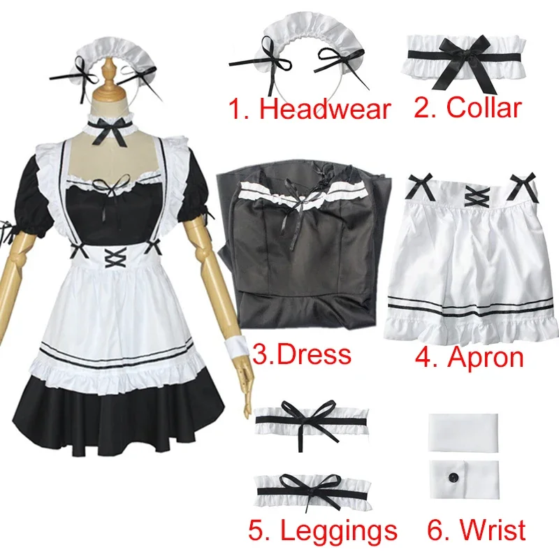 Anime Cafe Maid Cosplay Dress Halloween Carnival Costume For Woman Loli Size S-XXXL
Anime Cafe Maid Cosplay Dress Halloween Carnival Costume For Woman Loli Size S-XXXL