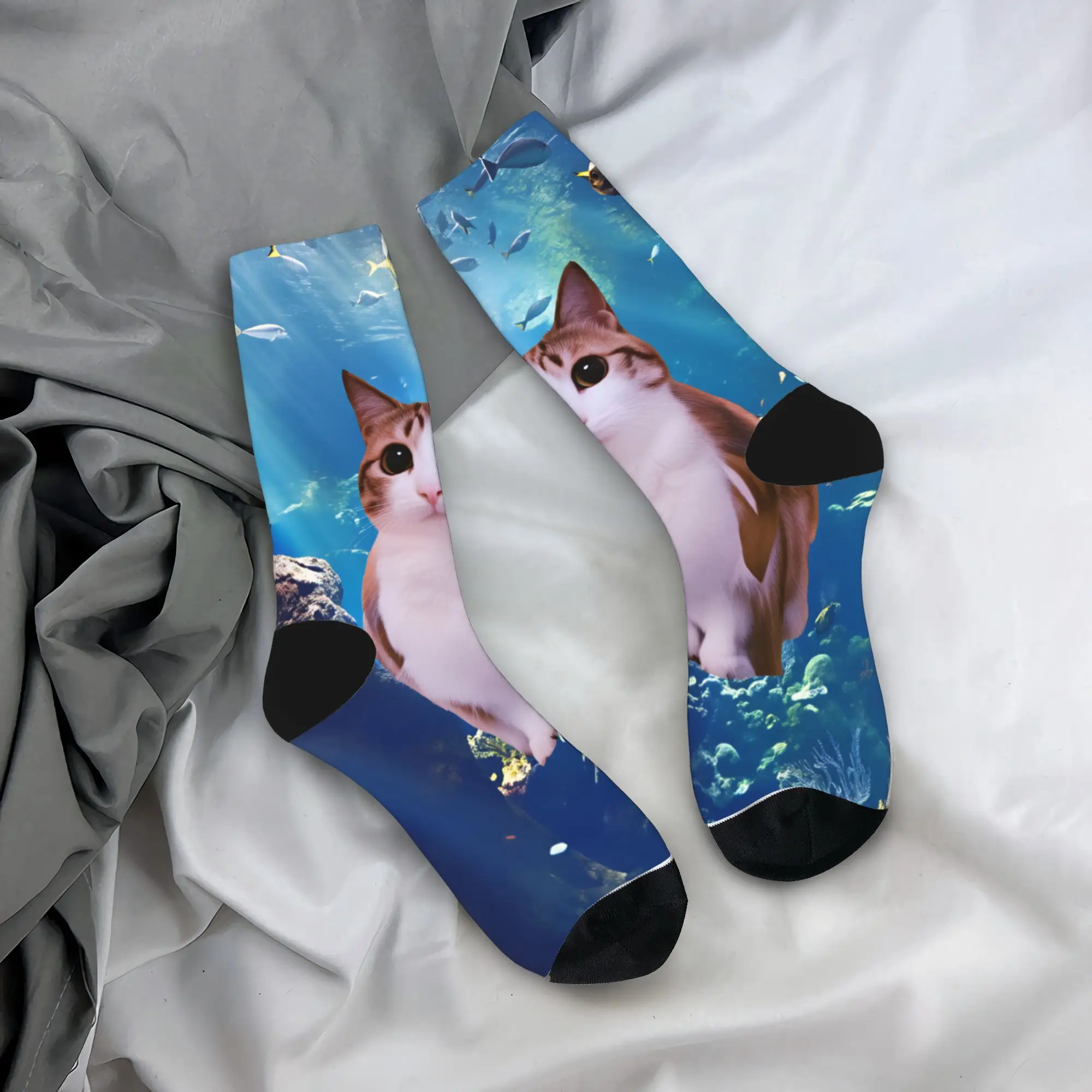 Men Socks Underwater Meowl Cat Stockings Anti Sweat Soft Socks Autumn Funny Graphic Skateboard Socks
Men Socks Underwater Meowl Cat Stockings Anti Sweat Soft Socks Autumn Funny Graphic Skateboard Socks