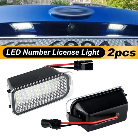 2Pcs License Plate Light for Ford KUGA S MAX MONDEO MK4 MK5 MK2 FIESTA 2008-2019 FOCUS ABS Plastic 12V LED Number Signal Light