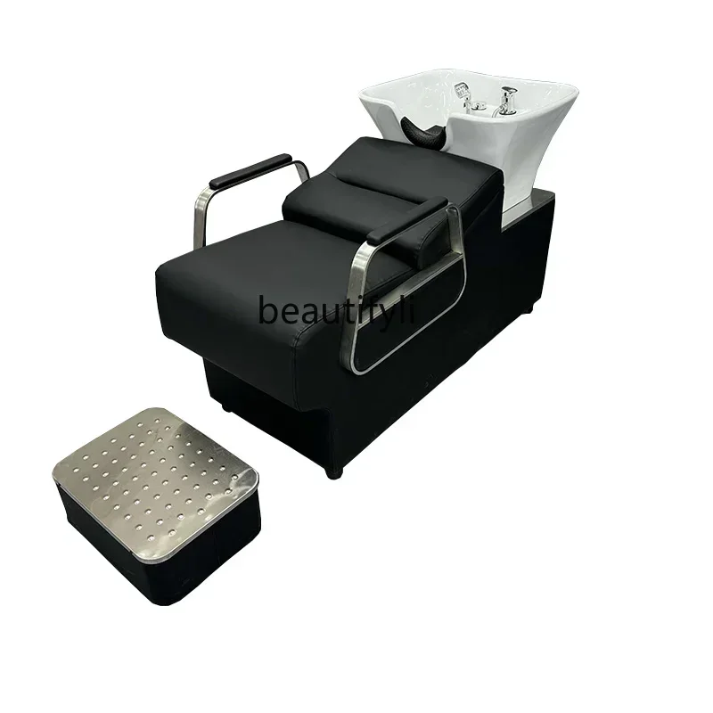 Barber Shop Shampoo Chair Simple Half Lying Salon Beauty Salon Ceramic Basin Shampoo Chair
Barber Shop Shampoo Chair Simple Half Lying Salon Beauty Salon Ceramic Basin Shampoo Chair