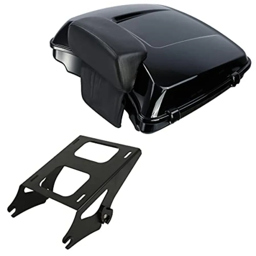 Vivid Black Razor Tour Trunk+Backrest Pad+ Tour Trunk Mounting Rack Fit for Harley Touring Models Road King Road Glide Street G
Vivid Black Razor Tour Trunk+Backrest Pad+ Tour Trunk Mounting Rack Fit for Harley Touring Models Road King Road Glide Street G