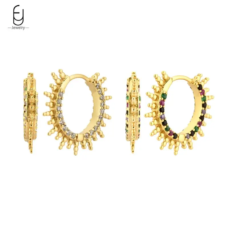 925 Sterling Silver Ear Needle Punk Hoop Earrings for Women Double Sided Zircon Gold Silver Earrings Fashion Jewelry Accessories
925 Sterling Silver Ear Needle Punk Hoop Earrings for Women Double Sided Zircon Gold Silver Earrings Fashion Jewelry Accessories
