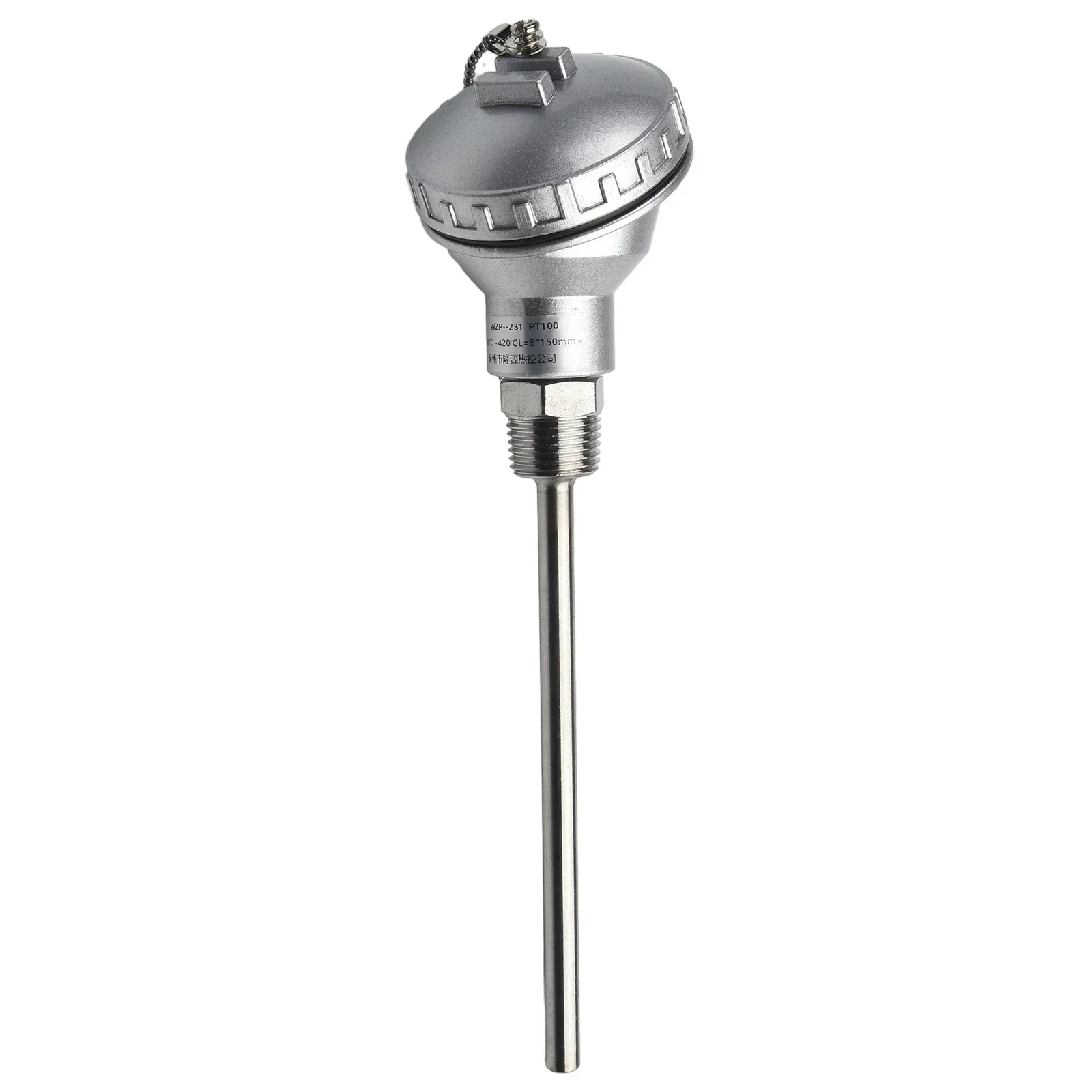 PT100 Temperature Sensor Probe Stainless Steel 1/2'' NPT Thread Thermocouple Terminal Head -200~420°C 50-400mm Pipe Length
PT100 Temperature Sensor Probe Stainless Steel 1/2'' NPT Thread Thermocouple Terminal Head -200~420°C 50-400mm Pipe Length