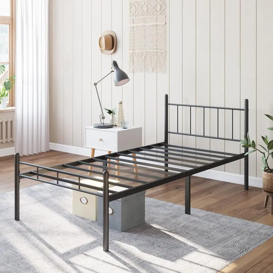 Kinshionroyal 14 Inch Twin Size Bed Frame No Box Spring Needed,Metal Platform with Headboard and Footboard,Heavy Duty Slats Sup
Kinshionroyal 14 Inch Twin Size Bed Frame No Box Spring Needed,Metal Platform with Headboard and Footboard,Heavy Duty Slats Sup