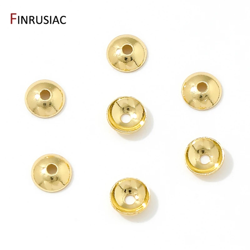 14/18K Gold Plated Brass 4mm Round Bead Caps Spacer Beads For Jewelry Making DIY Components Accessories Wholelsale
14/18K Gold Plated Brass 4mm Round Bead Caps Spacer Beads For Jewelry Making DIY Components Accessories Wholelsale