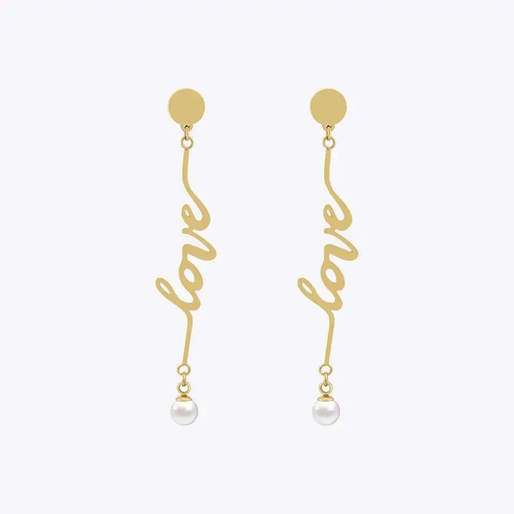 ENFASHION Love Drop Earring With Pearl Gold Color For Women Stainless Steel Earrings Trendy Simple Fashion Jewelry Dropship 1507
ENFASHION Love Drop Earring With Pearl Gold Color For Women Stainless Steel Earrings Trendy Simple Fashion Jewelry Dropship 1507