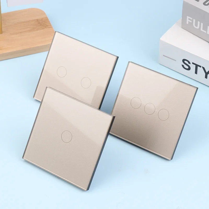 1/2/3Gang Touch Switch 1Way Type-c USB Wall Sockets Light Switch With Power Sockets Glass Panel Gold
1/2/3Gang Touch Switch 1Way Type-c USB Wall Sockets Light Switch With Power Sockets Glass Panel Gold