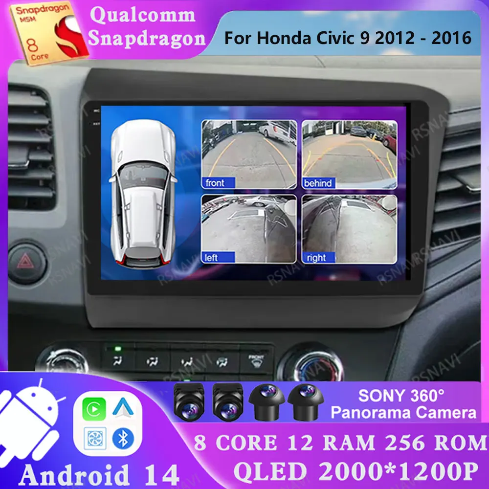 Android 14 For Honda Civic 9 2012 - 2016 Viedo Player Qualcomm 5G WIFI Head Unit Stereo 4G LTE Multimedia GPS Navigation DSP DVD
Android 14 For Honda Civic 9 2012 - 2016 Viedo Player Qualcomm 5G WIFI Head Unit Stereo 4G LTE Multimedia GPS Navigation DSP DVD