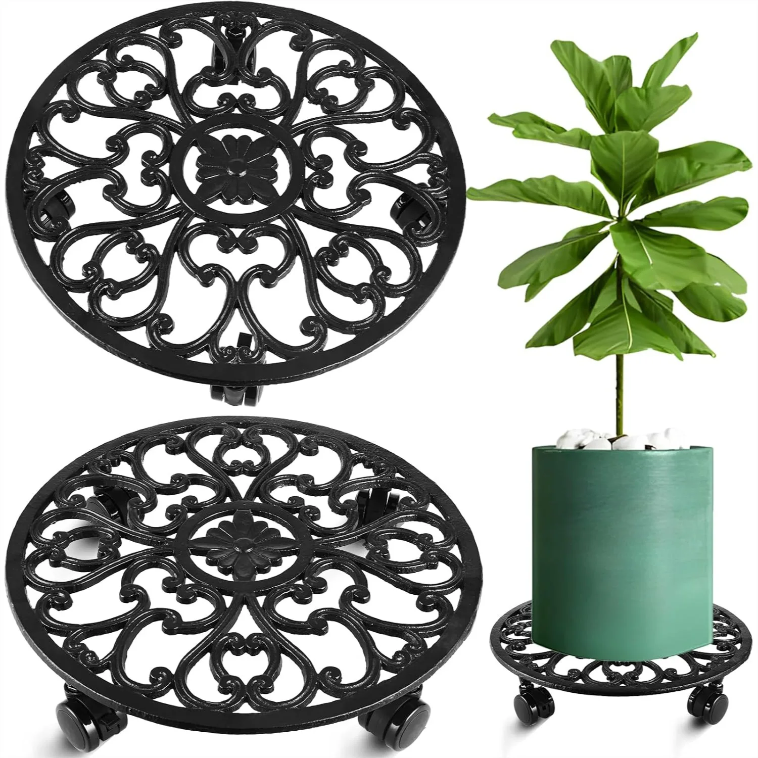 2 Pack 14 Inch Rolling Plant Stand with Wheels Heavy Duty Metal Plant Caddy Indoor Iron Plant Dolly for Large Pots, Easy
2 Pack 14 Inch Rolling Plant Stand with Wheels Heavy Duty Metal Plant Caddy Indoor Iron Plant Dolly for Large Pots, Easy