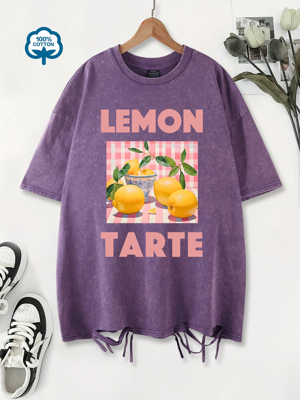 100% Cotton Washed T-Shirts Womens Oversized Freshly Squeezed Lemon Printed T Shirts O-Neck Distressed Holes Tops Summer Clothes
100% Cotton Washed T-Shirts Womens Oversized Freshly Squeezed Lemon Printed T Shirts O-Neck Distressed Holes Tops Summer Clothes
