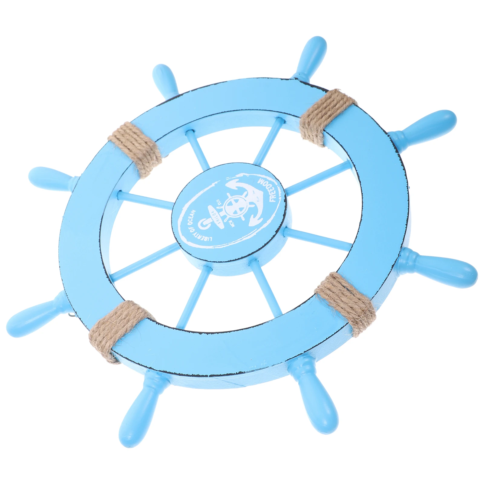 Wooden Ship Wheel Decoration 8 Spokes Blue White Wall Hanging Coastal Home Nautical Steering Decor Mini Model
Wooden Ship Wheel Decoration 8 Spokes Blue White Wall Hanging Coastal Home Nautical Steering Decor Mini Model