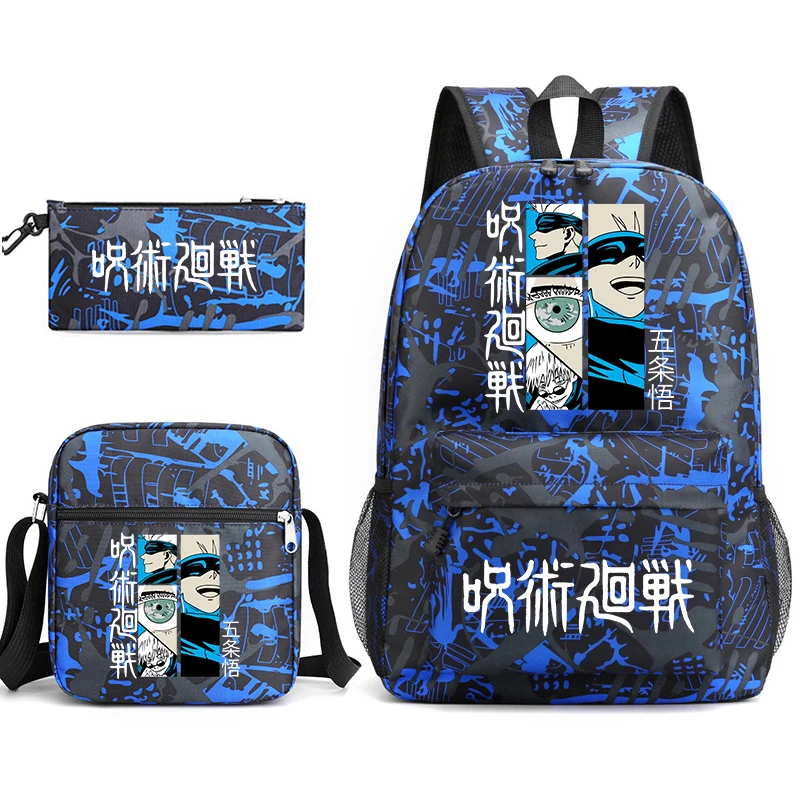 Jujutsu Kaisen Printed School Backpack Set with Shoulder Bag and Pencil Case for Boys and Girls Daily Anime School Bag
Jujutsu Kaisen Printed School Backpack Set with Shoulder Bag and Pencil Case for Boys and Girls Daily Anime School Bag
