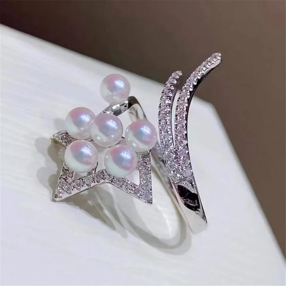 DIY Pearl Gadgets S925 Sterling Silver Ring Empty Holder Fashionable Gold Silver Jewelry Fit 4-6mm Round Z406
DIY Pearl Gadgets S925 Sterling Silver Ring Empty Holder Fashionable Gold Silver Jewelry Fit 4-6mm Round Z406