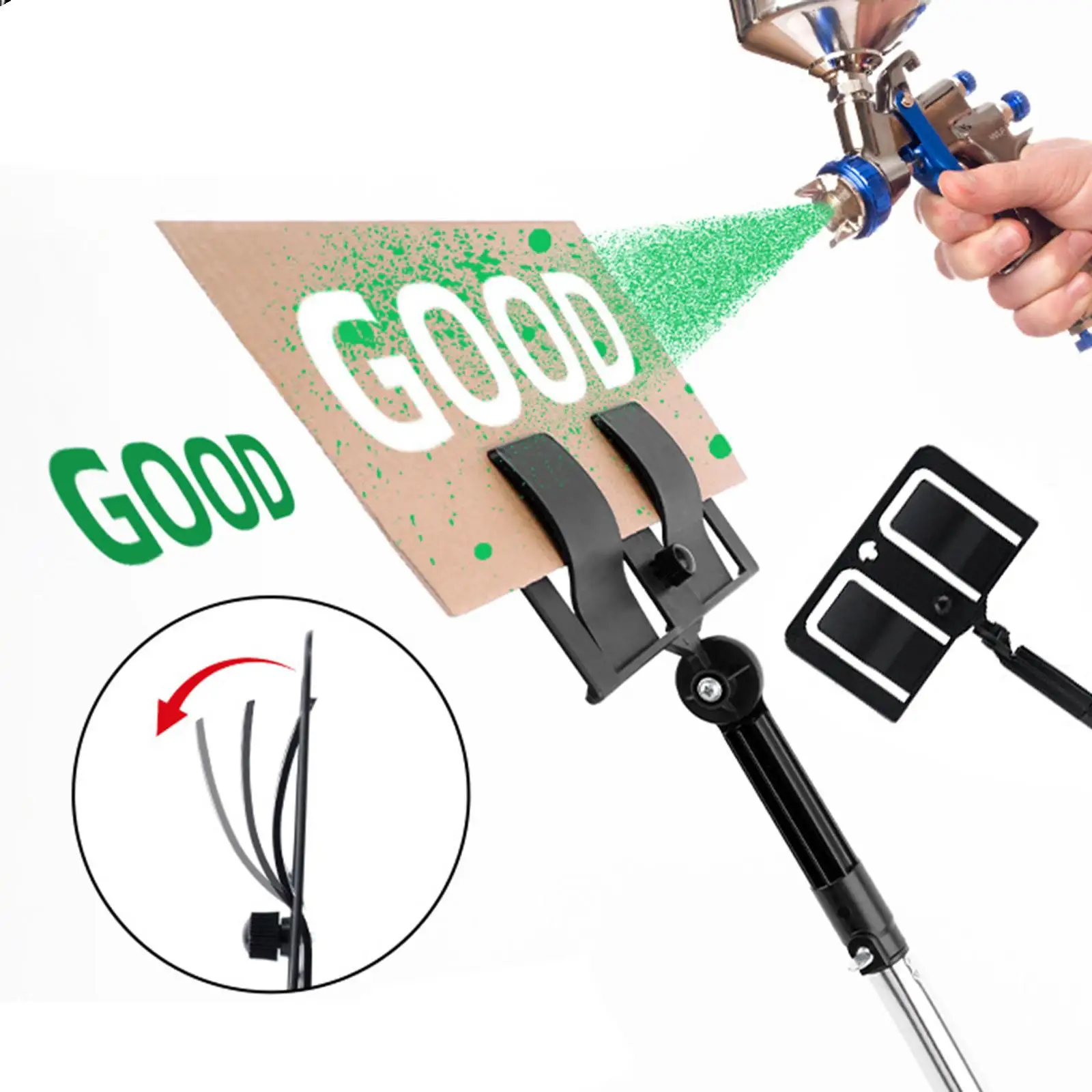 Paint Shield Holder with 360 Degree Rotating Joint Cardboard Clamp Spray Baffle for Home Improvement Tasks
Paint Shield Holder with 360 Degree Rotating Joint Cardboard Clamp Spray Baffle for Home Improvement Tasks