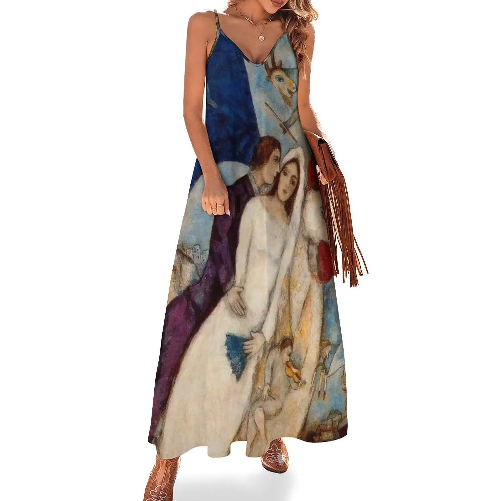The betrothed and Eiffel Tower Marc Chagall Sleeveless Dress loose women's dress Female clothing Dress
The betrothed and Eiffel Tower Marc Chagall Sleeveless Dress loose women's dress Female clothing Dress