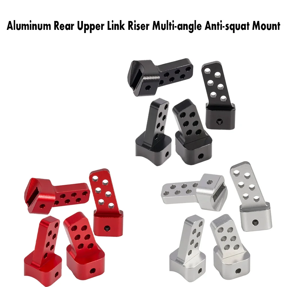 CNC aluminum alloy rear upper connecting rod riser multi angle anti squatting bracket, suitable for 1/10 drilling rig track type
CNC aluminum alloy rear upper connecting rod riser multi angle anti squatting bracket, suitable for 1/10 drilling rig track type