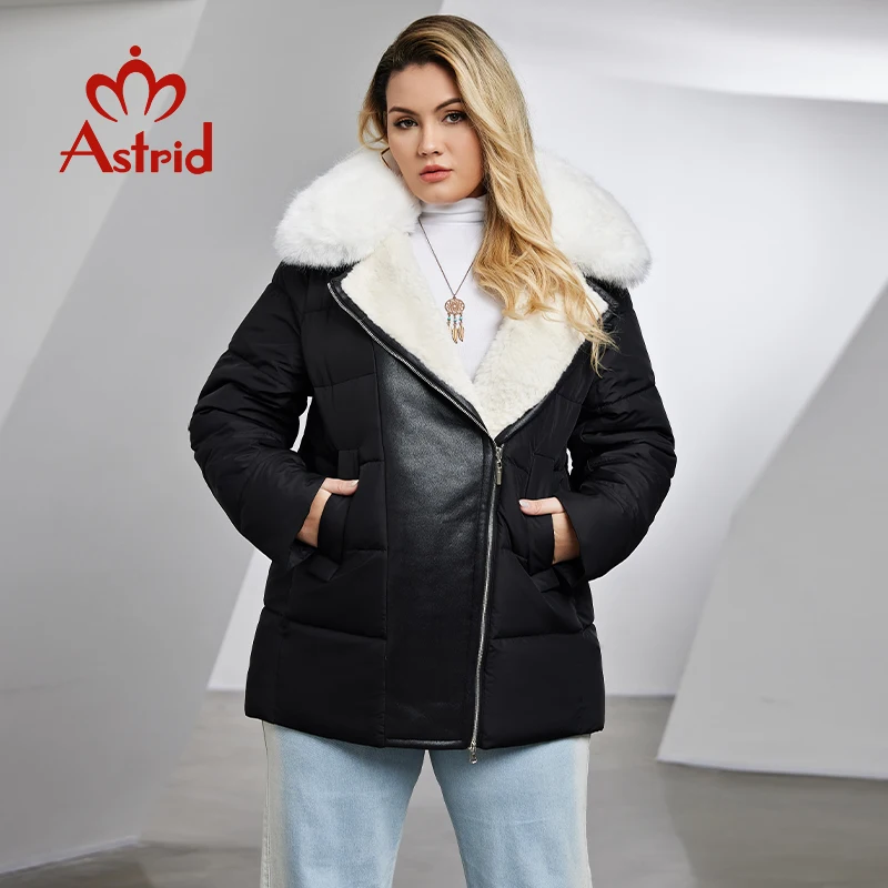 Astrid Women's Jacket Winter 2023 Plus Size Down Jackets Big Fur Collar Hooded Stitching Thickened Fleece Plush Coat Women Parka
Astrid Women's Jacket Winter 2023 Plus Size Down Jackets Big Fur Collar Hooded Stitching Thickened Fleece Plush Coat Women Parka