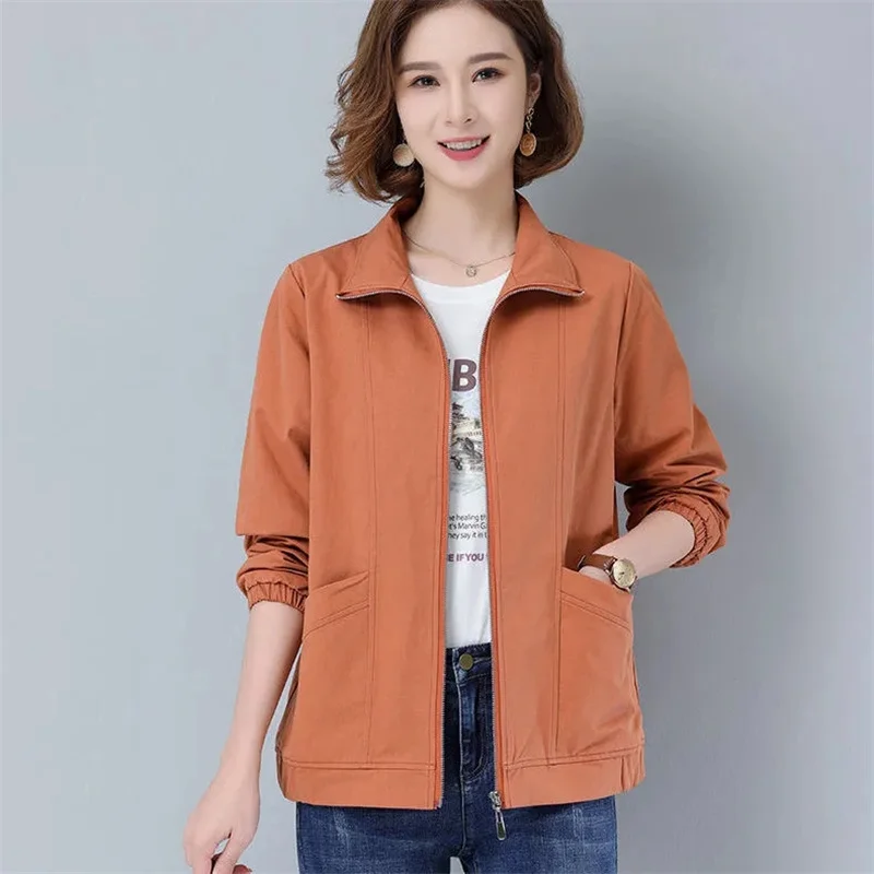 2025 New Spring Autumn Fashion middle aged Women Jacket Long Sleeve Loose Casual Windbreaker Female Jacket Basic Coat Outwear
2025 New Spring Autumn Fashion middle aged Women Jacket Long Sleeve Loose Casual Windbreaker Female Jacket Basic Coat Outwear