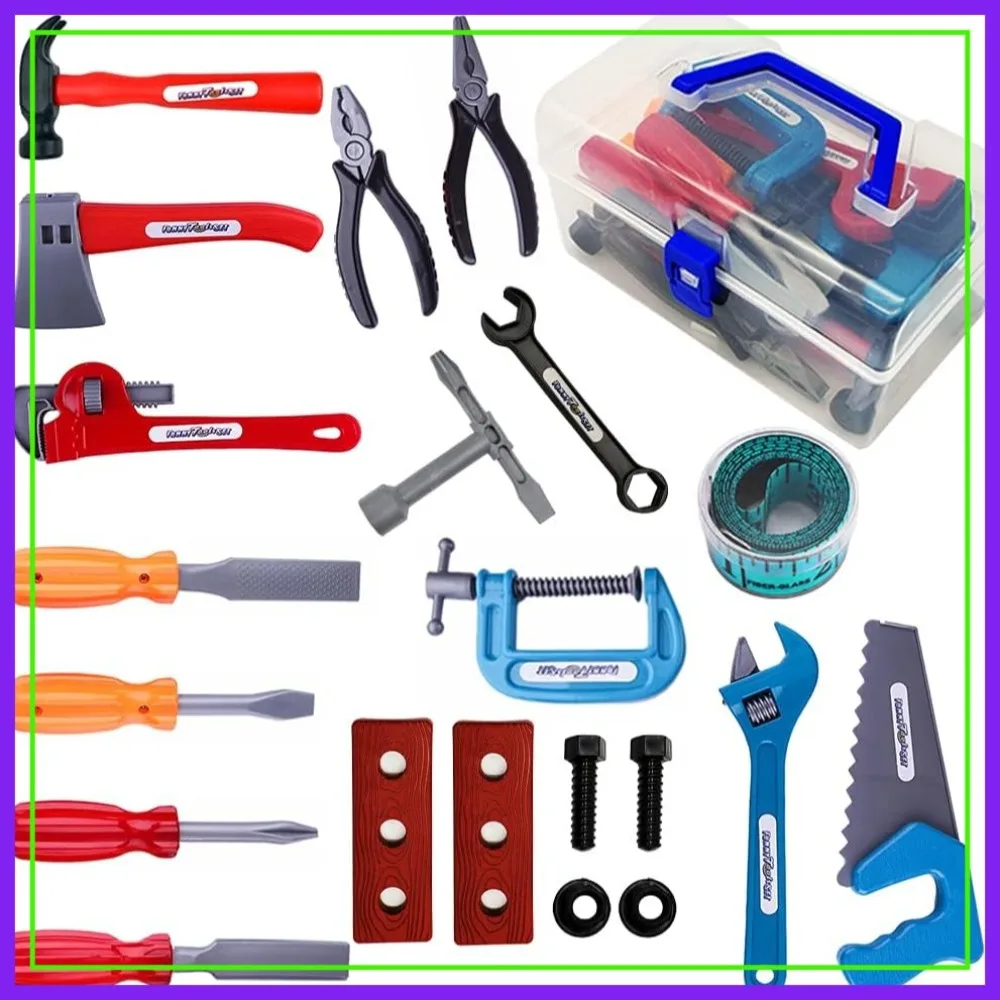21 Pcs Kids Tool Set with Power Tools, Construction Pretend Play, Storage Box, Gift for Toddlers
21 Pcs Kids Tool Set with Power Tools, Construction Pretend Play, Storage Box, Gift for Toddlers