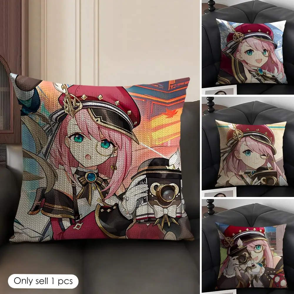 Charlotte Genshin Game Cushion Cover Natural Linen Organic Fabric Double-Sided Printing Breathable Perfect Gift For Decor
Charlotte Genshin Game Cushion Cover Natural Linen Organic Fabric Double-Sided Printing Breathable Perfect Gift For Decor