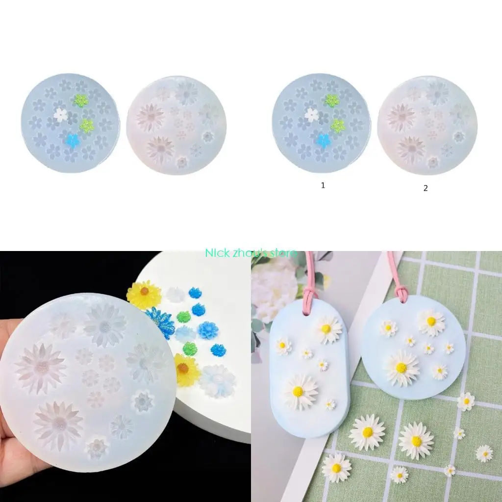 E15E Silicone Resin Earrings Mold Flower Pendant Mold for DIY Car Home Decorations
E15E Silicone Resin Earrings Mold Flower Pendant Mold for DIY Car Home Decorations