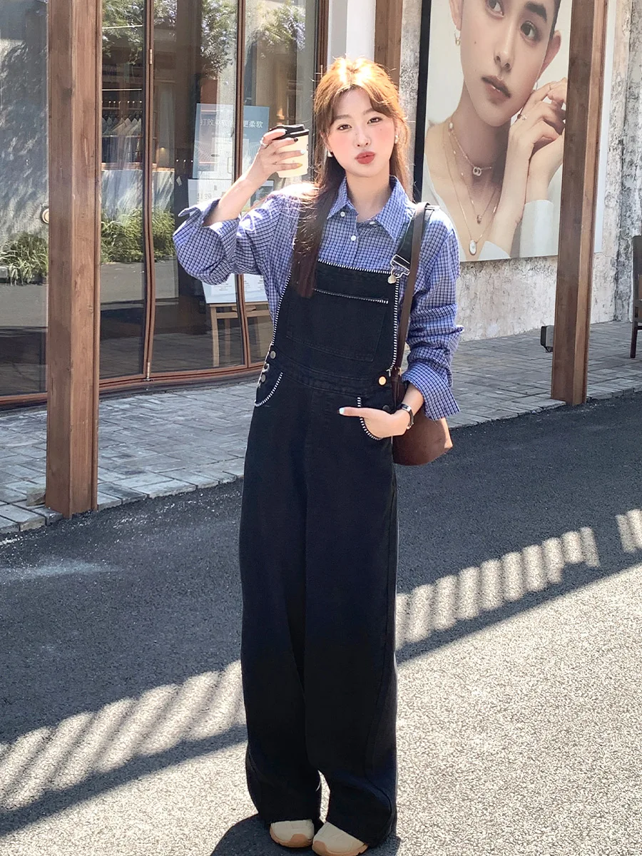 Модные джинсовые комбинезоны женские свободного кроя с широкими штанинами, рабочая одежда, весна-осень, новинка, омолаживающая, стильная одежда
Модные джинсовые комбинезоны женские свободного кроя с широкими штанинами, рабочая одежда, весна-осень, новинка, омолаживающая, стильная одежда