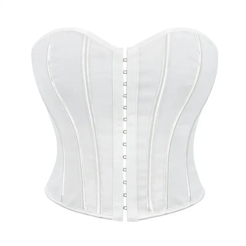 White Corset Crop Top Women Overbust Bustier Vest Sexy Lingerie Body Shaper Short Torso Corselet Elegant Streetwear
White Corset Crop Top Women Overbust Bustier Vest Sexy Lingerie Body Shaper Short Torso Corselet Elegant Streetwear