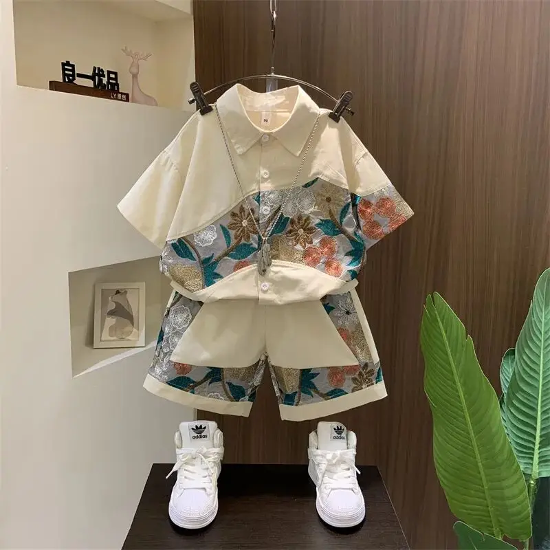 Boys' Summer Short sleeved Shirt Set 2025 New Children's Clothes Set Baby Summer Fashion Thin Clothes
Boys' Summer Short sleeved Shirt Set 2025 New Children's Clothes Set Baby Summer Fashion Thin Clothes