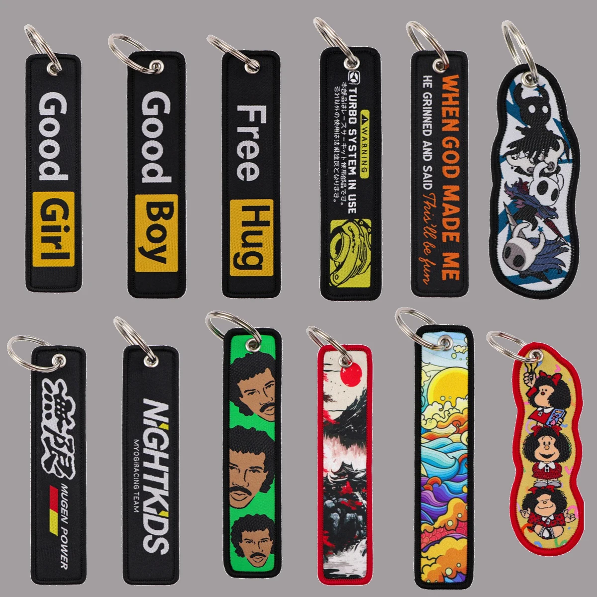 1pcs "Good Girl" Embroidered Quote Keys Tag Colorful Wave Keychains For Motorcycles Cars Backpack Fashion Key Ring Accessories
1pcs "Good Girl" Embroidered Quote Keys Tag Colorful Wave Keychains For Motorcycles Cars Backpack Fashion Key Ring Accessories