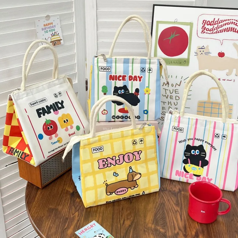 Cute Cat Thermal Lunch Bag For Women Girl Kids Kawaii Portable Lunch Box Accessories Tote Bag Work Bento Pouch Food Storage Bags
Cute Cat Thermal Lunch Bag For Women Girl Kids Kawaii Portable Lunch Box Accessories Tote Bag Work Bento Pouch Food Storage Bags