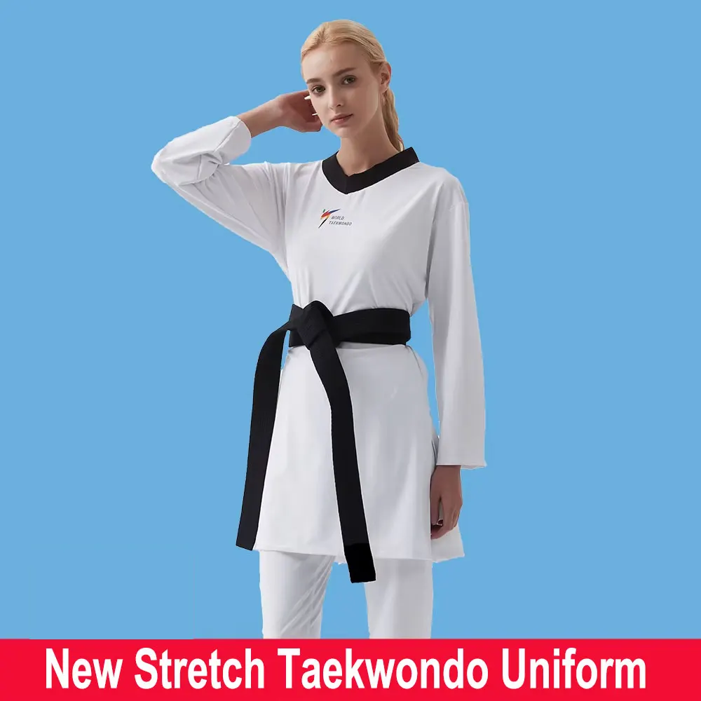 Новейший эластичный быстросохнущий костюм для тхэквондо MOTO, унисекс, детский и взрослый соревновательный костюм, боевой костюм, рост 150-210 см.
Новейший эластичный быстросохнущий костюм для тхэквондо MOTO, унисекс, детский и взрослый соревновательный костюм, боевой костюм, рост 150-210 см.