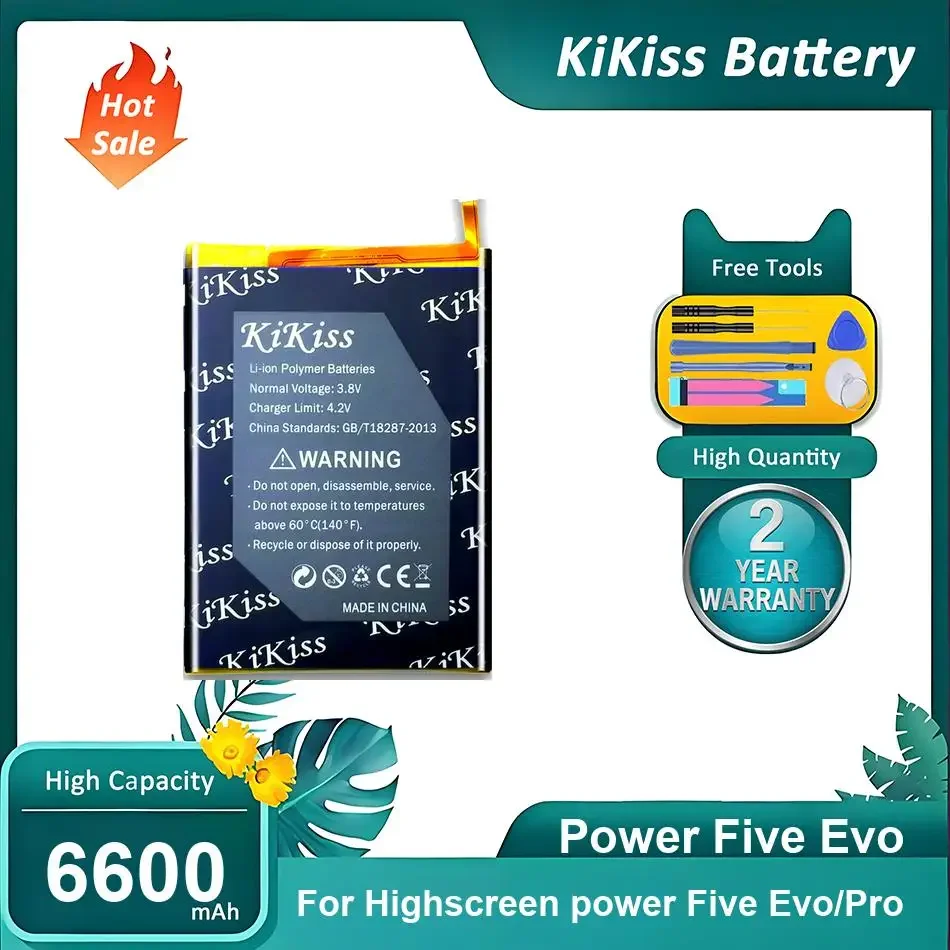 Powerful Mobile Phone Battery For Highscreen power Five Evo/Pro,Power Five Evo,6600mAh
Powerful Mobile Phone Battery For Highscreen power Five Evo/Pro,Power Five Evo,6600mAh