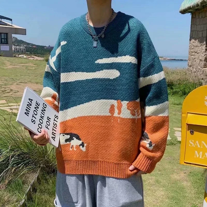 Cows Pattern Sweaters Pullover Men Women Knitted Sweater Hip Hop Harajuku Vintage Winter Sweater Casual Knitwear Tops
Cows Pattern Sweaters Pullover Men Women Knitted Sweater Hip Hop Harajuku Vintage Winter Sweater Casual Knitwear Tops
