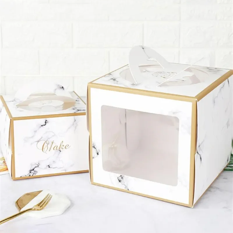 4/6 inch Cake Box Marble Paper Cake Boxes Party Dessert Packaging Bakery Boxes with Tray Clear Display Window Box 10PCS/LOT
4/6 inch Cake Box Marble Paper Cake Boxes Party Dessert Packaging Bakery Boxes with Tray Clear Display Window Box 10PCS/LOT