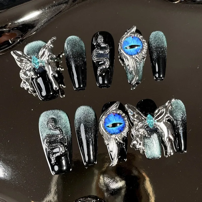 Fashion Heavy Industries Wear Nail Boutique Nail Art Patch Detachable Burst Butterfly Fake Nails Handmade Metal False Nails
Fashion Heavy Industries Wear Nail Boutique Nail Art Patch Detachable Burst Butterfly Fake Nails Handmade Metal False Nails