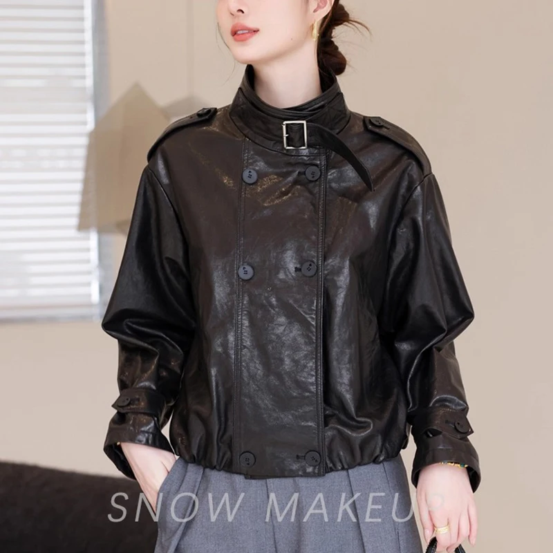 American Black Pu Leather Jacket Women Vintage Harajuku Y2K Fall Winter Coat Long Sleeve Stand Loose Casual Street Outwear
American Black Pu Leather Jacket Women Vintage Harajuku Y2K Fall Winter Coat Long Sleeve Stand Loose Casual Street Outwear