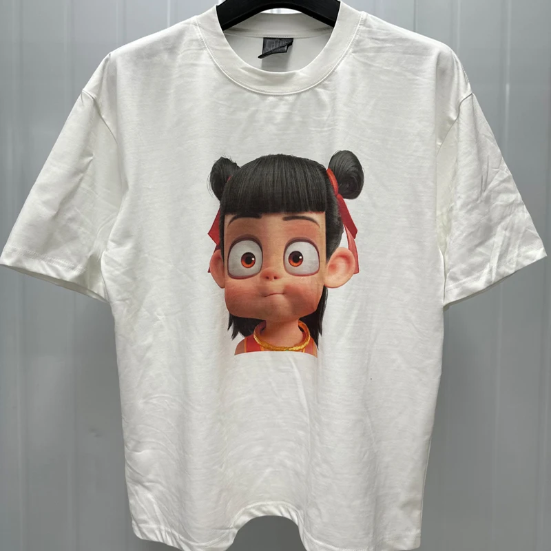 High Street Trend T-shirt Funny Cartoon Nezha Portrait Printed Short Sleeve Summer White Casual Hip-hop T-shirts
High Street Trend T-shirt Funny Cartoon Nezha Portrait Printed Short Sleeve Summer White Casual Hip-hop T-shirts