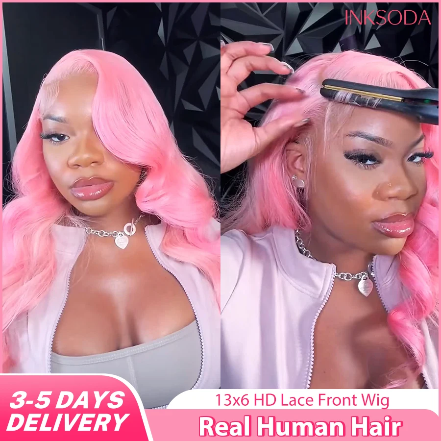 220% Density 16-36 Inch Pink Colored Body Wave Frontal Wig With HD Transparent 13x6 13x4 Lace Front For Natural Look Human Hair Wigs For Women Pre Plucked Pink Colored Human Hair Wigs Body Wave Wig Human Hair Brazilian Hair
220% Density 16-36 Inch Pink Colored Body Wave Frontal Wig With HD Transparent 13x6 13x4 Lace Front For Natural Look Human Hair Wigs For Women Pre Plucked Pink Colored Human Hair Wigs Body Wave Wig Human Hair Brazilian Hair