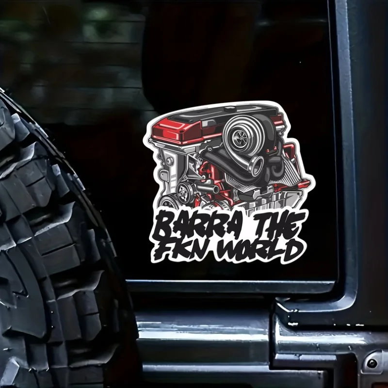 1PC "Barra The Fkn World" Turbo Engine Sticker, Stylish Car Engine Design, Perfect for Cars, Laptops, Ideal for Auto Enthusiasts
1PC "Barra The Fkn World" Turbo Engine Sticker, Stylish Car Engine Design, Perfect for Cars, Laptops, Ideal for Auto Enthusiasts