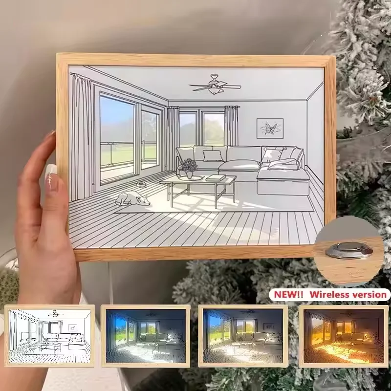 INS Deco LED Light Painting USB Plug Dimming Wall Gift Indoor Sunlight Window Wooden Photo Night Luminous Artwork Table Lamp
INS Deco LED Light Painting USB Plug Dimming Wall Gift Indoor Sunlight Window Wooden Photo Night Luminous Artwork Table Lamp