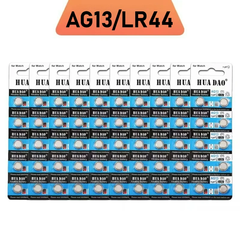 AG13 LR44 Button Battery 1.55V, 2-100PCS, for Watch Toys Remote (SR44/SR1154/L1154/RW82/GP76/A76), Alkaline Coin Cell
AG13 LR44 Button Battery 1.55V, 2-100PCS, for Watch Toys Remote (SR44/SR1154/L1154/RW82/GP76/A76), Alkaline Coin Cell